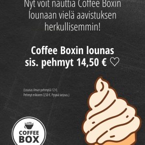 Maistuva lounas Coffee Boxissa